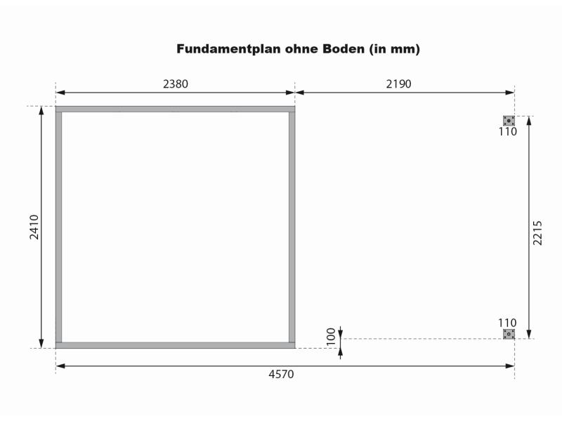 Karibu Hybrid Gartenhaus Jupiter 3,5 D wassergrau/anthrazit, inkl. 2,35 m Anbaudach