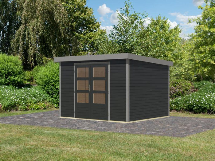 Karibu Hybrid Gartenhaus Jupiter 5 C anthrazit/graualuminium