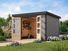 Karibu Hybrid Gartenhaus Jupiter 5 D wassergrau/anthrazit