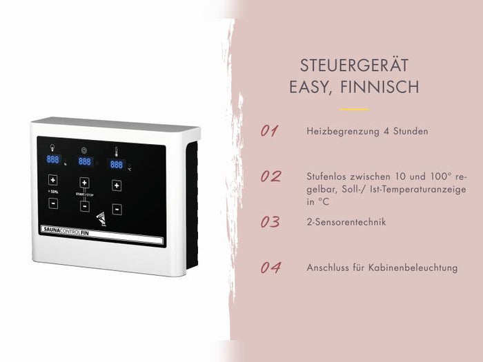 Karibu Hybrid Saunahaus Ares 1, naturbelassen/anthrazit -inkl. 9 kW Ofen ext. Steuerung-