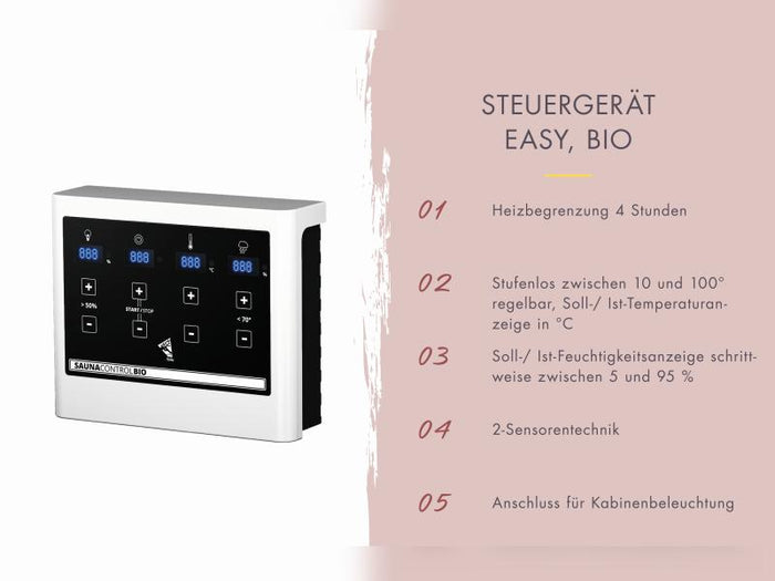 Karibu Hybrid Saunahaus Ares 2, anthrazit/anthrazit -inkl. 9 kW Bioofen ext. Steuerung-