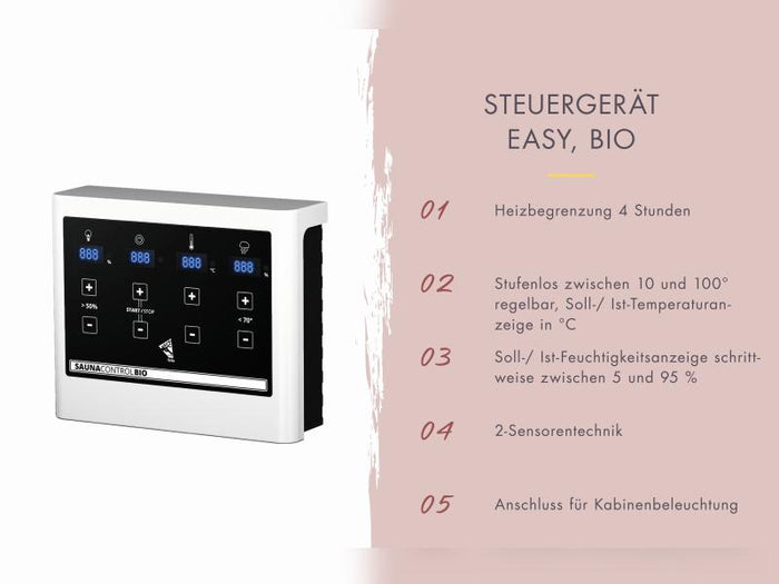 Karibu Hybrid Saunahaus Ares 3, naturbelassen/anthrazit -inkl. 9 kW Bioofen ext. Steuerung-