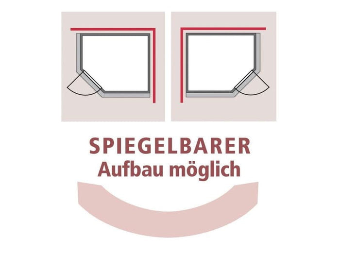 Karibu Massivholzsauna Mia 38 mm mit moderner Saunatür, mit Dachkranz