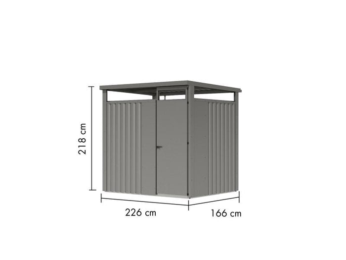 Karibu Metallgerätehaus Osten 1,5 graualuminium