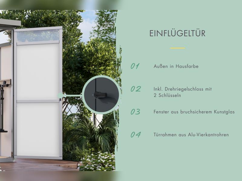 Karibu Metallgerätehaus Osten 1,5 graualuminium