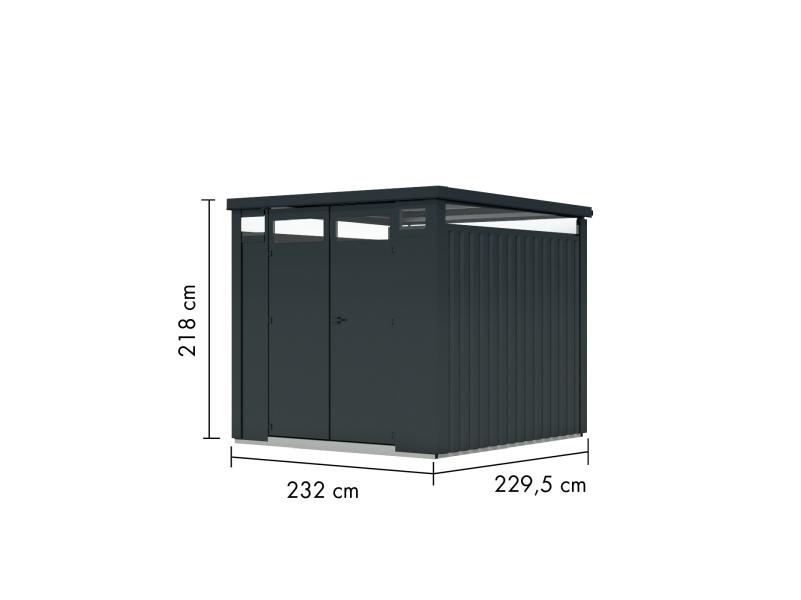 Karibu Metallgerätehaus Osten 2, anthrazit