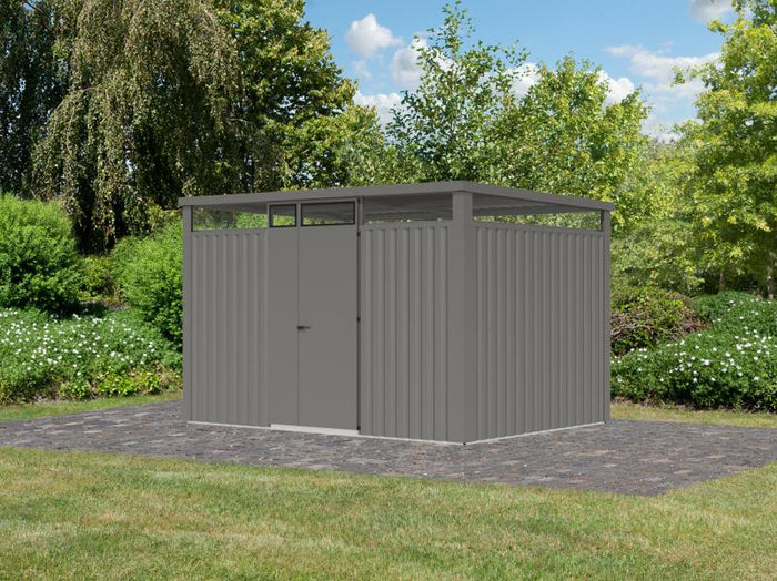 Karibu Metallgerätehaus Osten 3, graualuminium