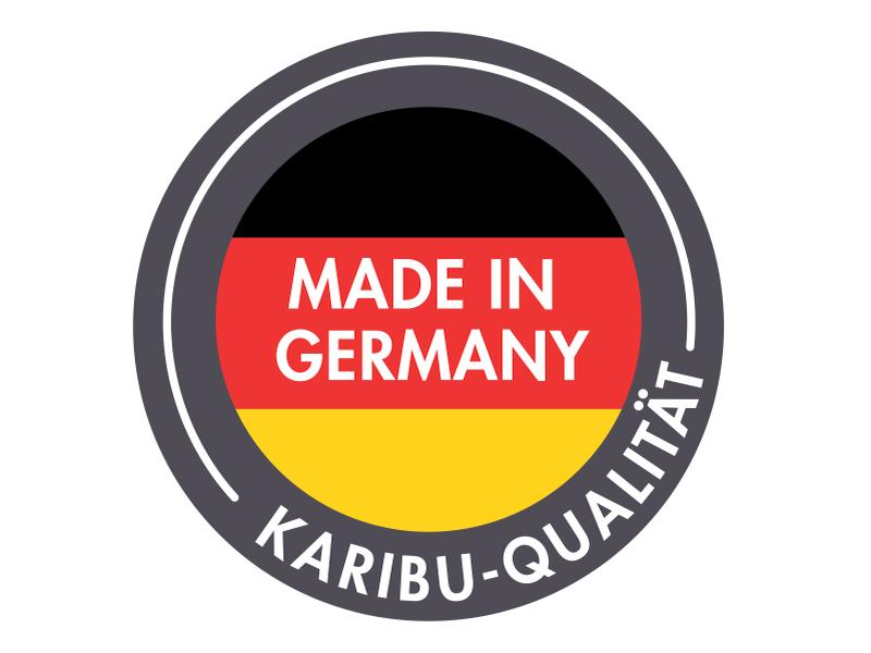 Karibu Metallgerätehaus Osten 3, graualuminium, inkl. Anbaudach 2,25 m