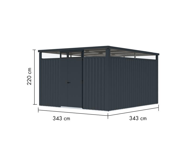Karibu Metallgerätehaus Osten 3,5 anthrazit