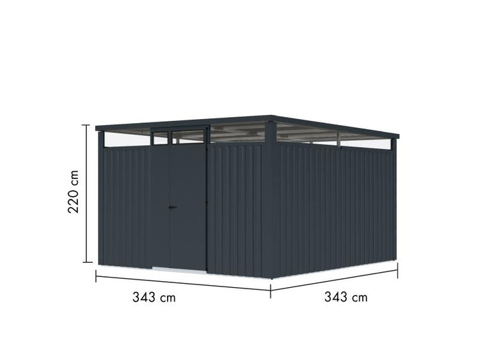 Karibu Metallgerätehaus Osten 3,5 anthrazit