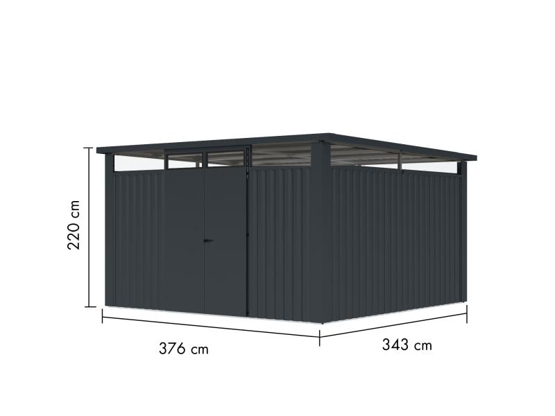 Karibu Metallgerätehaus Osten 4, anthrazit