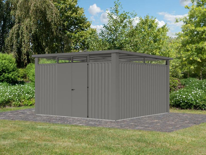 Karibu Metallgerätehaus Osten 4, graualuminium