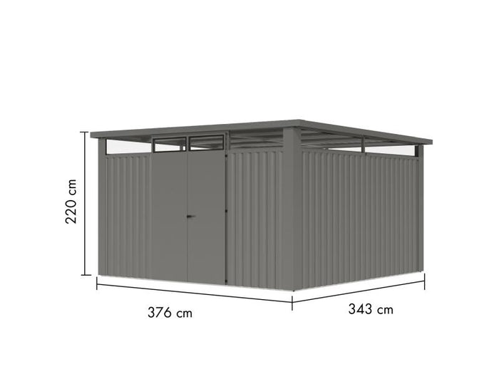 Karibu Metallgerätehaus Osten 4, graualuminium