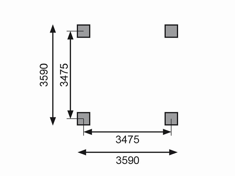 Karibu Pavillon-Carport Kirn 1 kdi