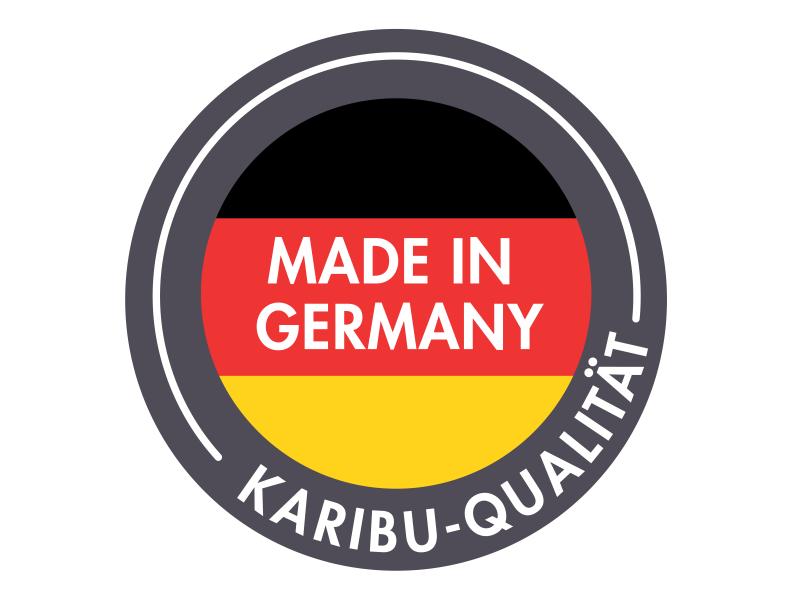 Karibu Pavillon Cubus im Set mit 1 Verlängerung, natur