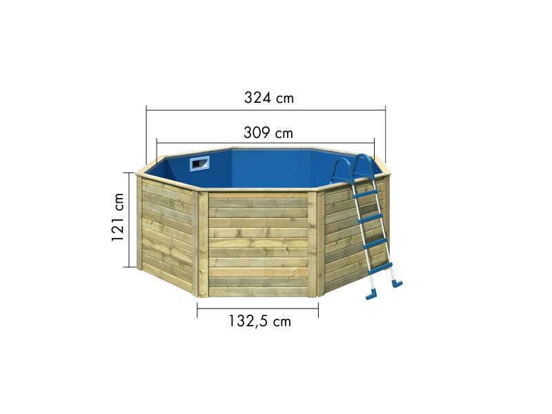 Karibu Pool Modell 0 X kdi - Folie Blau