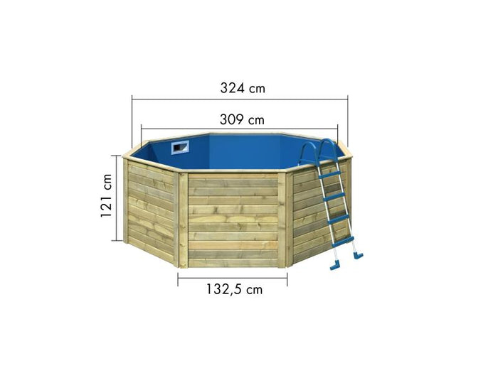 Karibu Pool Modell 0 X kdi - Folie Blau