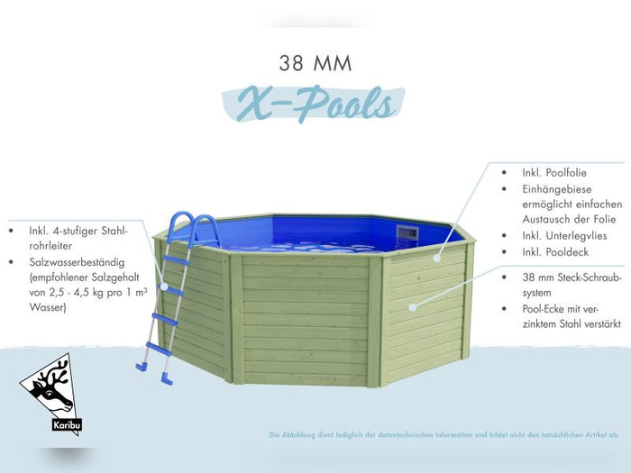 Karibu Pool Modell 0 X kdi - Folie Blau