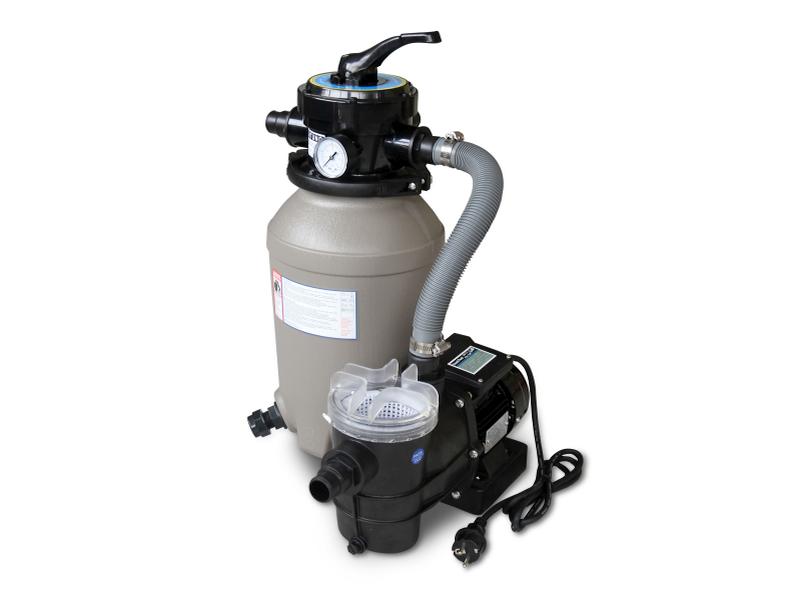 Karibu Pool Modell 1 X im Set mit Terrasse , Filteranlage und Skimmer, kdi - Folie Blau