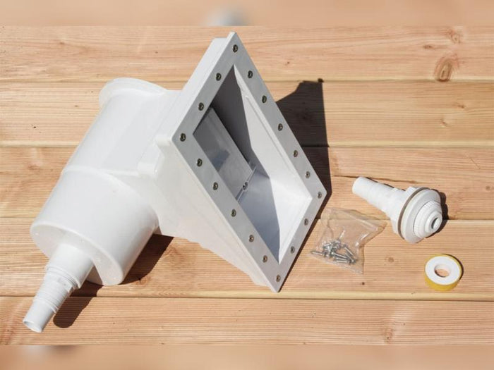 Karibu Pool Modell 1 X im Set mit Terrasse , Filteranlage und Skimmer, kdi - Folie Blau