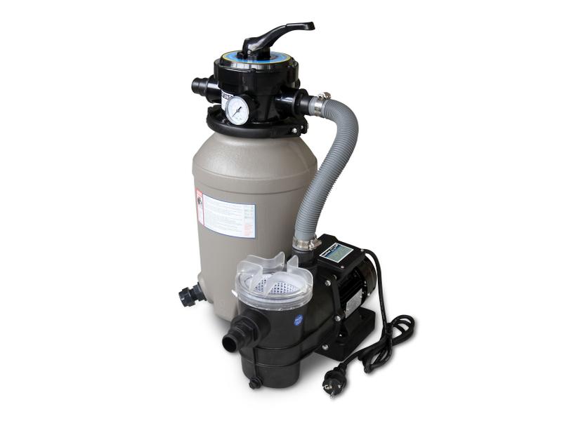 Karibu Pool Modell 2 Variante C, mit Terrasse im Set inkl. Filteranlage und Skimmer