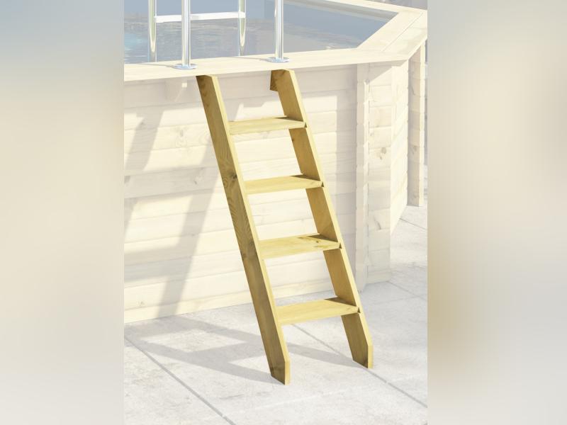 Karibu Rechteck Pool Größe 2 inkl. Terrasse 3,5 m