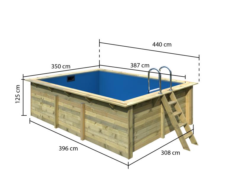Karibu Rechteck Pool Größe 2