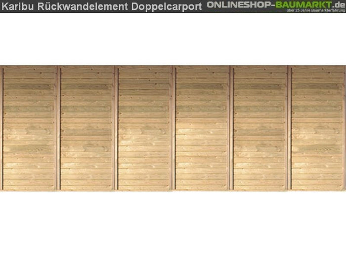 Karibu Rückwand für Doppelcarport kdi
