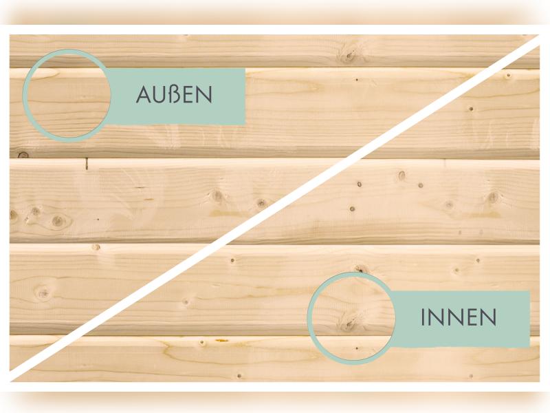 Karibu Sandkasten Max inkl. Dach und Matschküche, naturbelassen