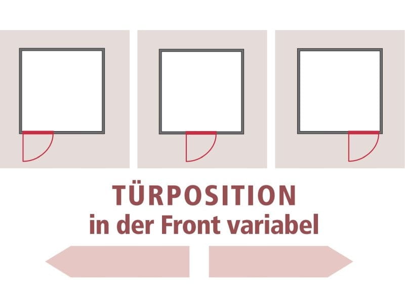Karibu Sauna Bodin ohne Ofen, ohne Dachkranz, mit Ganzglas Klarglastür