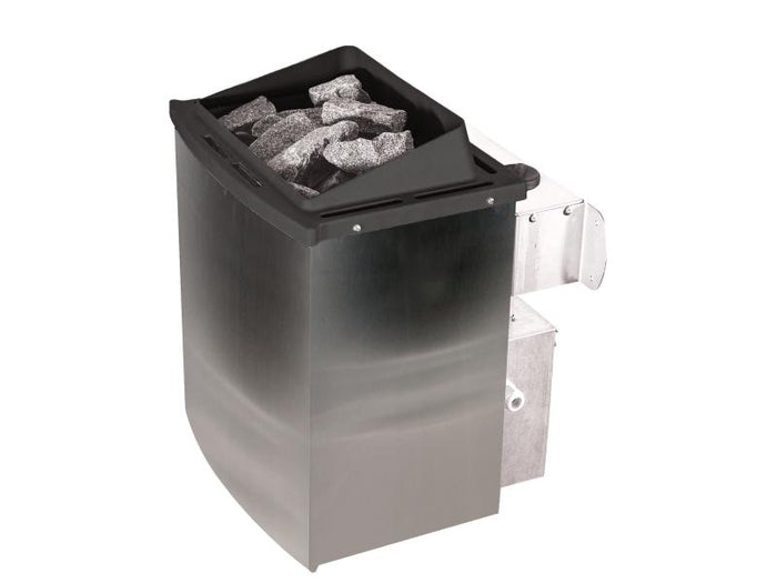 Karibu Sauna Elea inkl. 9 kW Ofen integr. Steuerung mit klassischer Saunatür -ohne Dachkranz-