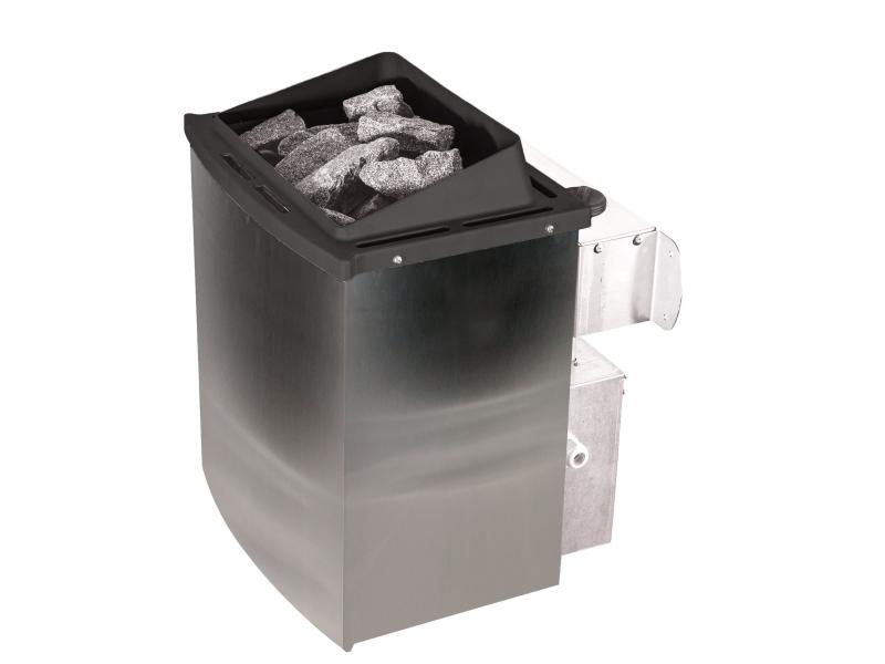 Karibu Sauna Jella inkl. 9 kW Ofen integr. Steuerung mit klassischer Saunatür -ohne Dachkranz-