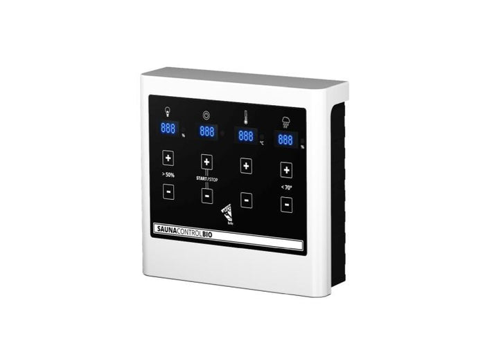 Karibu Sauna Larin inkl. 9 kW Bioofen mit externer Steuerung, ohne Dachkranz, mit energiesparender S