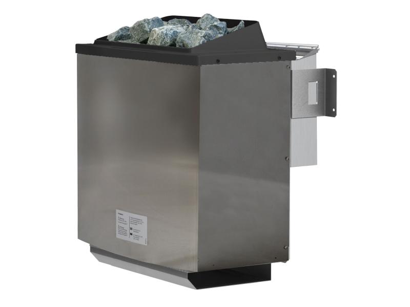 Karibu Sauna Larin inkl. 9 kW Bioofen mit externer Steuerung, mit Dachkranz, mit energiesparender Sa