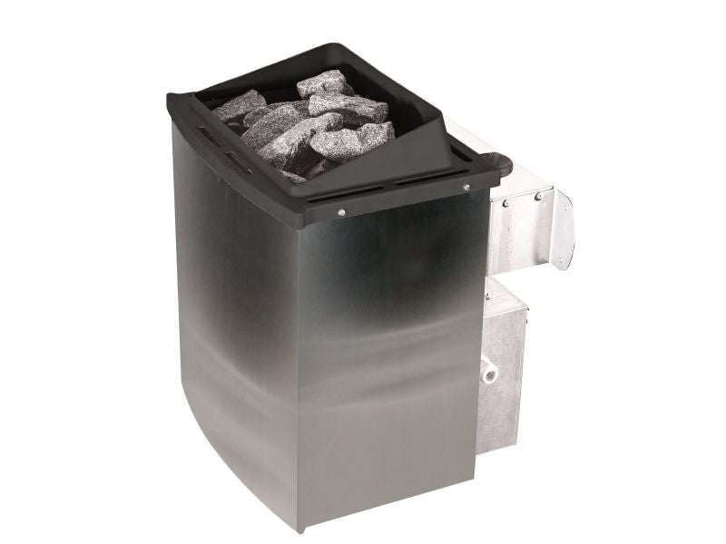 Karibu Sauna Mojave inkl. 9-kW-Ofen mit interner Steuerung, ohne Dachkranz, mit energiesparender Sau