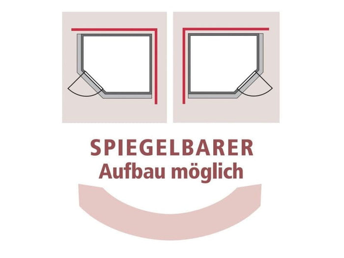 Karibu Sauna Sahib 1 ohne Ofen,  mit moderner Saunatür -ohne Dachkranz-