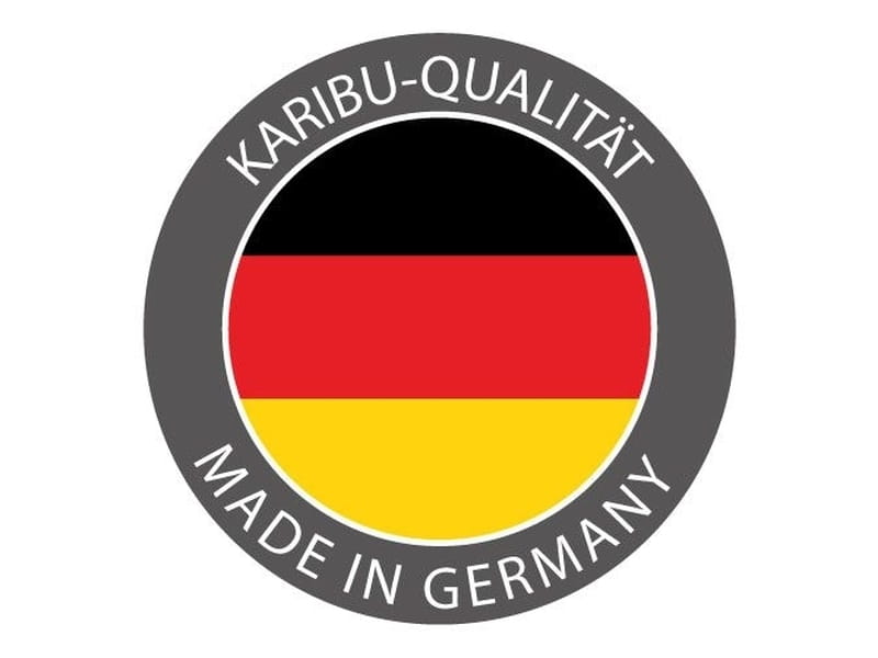 Karibu Sauna Sandra inkl. 9 kW Ofen integr. Steuerung mit klassischer Saunatür -ohne Dachkranz-