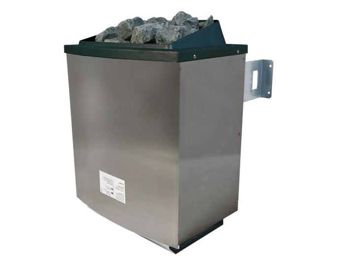 Karibu Sauna Siirin inkl. 9kW Ofen mit ext. Steuerung mit Klarglas Ganzglastür -mit Dachkranz-