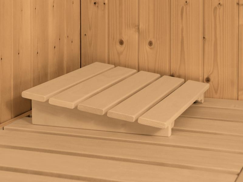 Karibu Sauna Taurin inkl. 9 kW Bioofen externe Steuerung, mit moderner Saunatür - ohne Dachkranz -