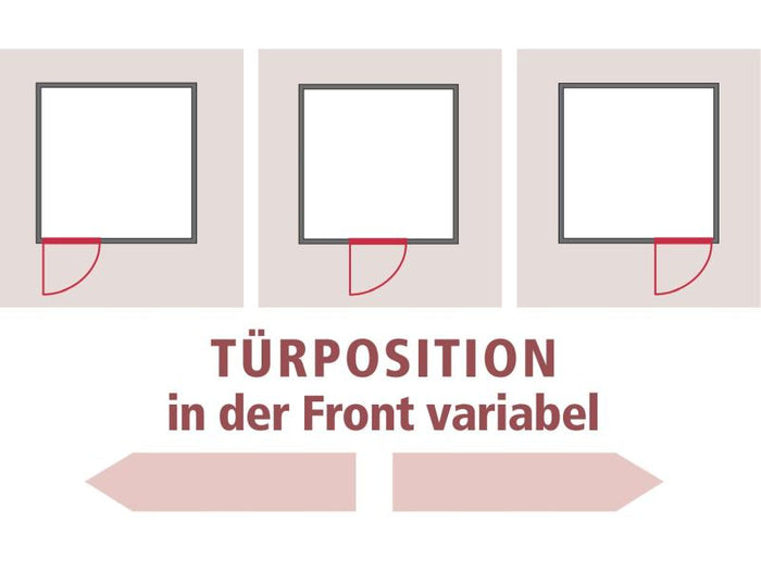 Karibu Sauna Variado inkl. 9 kW Ofen mit integr. Steuerung, mit Klarglas Ganzglastür -ohne Dachkranz