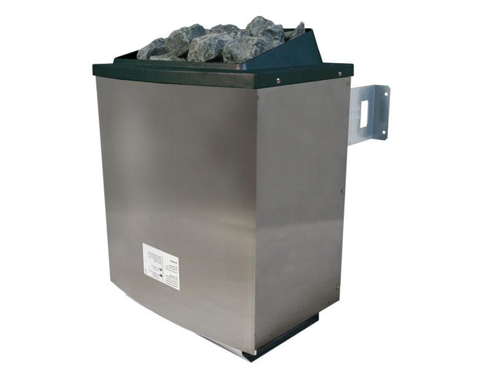 Karibu Sauna Variado mit 9 kW Ofen ext. Steuerung, mit moderner Saunatür -ohne Dachkranz-