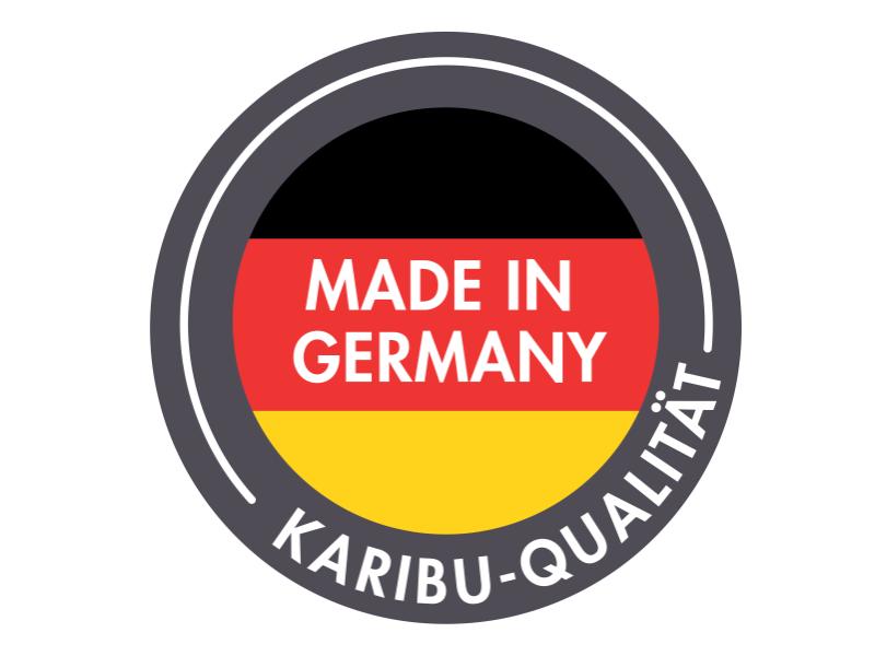 Karibu Saunahaus Catalina, schwarz -inkl. 9 kW Ofen ext. Steuerung- inkl. Vorraum, 73 mm