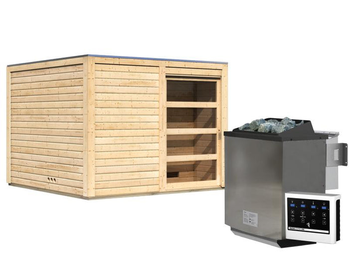 Karibu Saunahaus Cuben 38 mm inkl. 9-kW-Bioofen