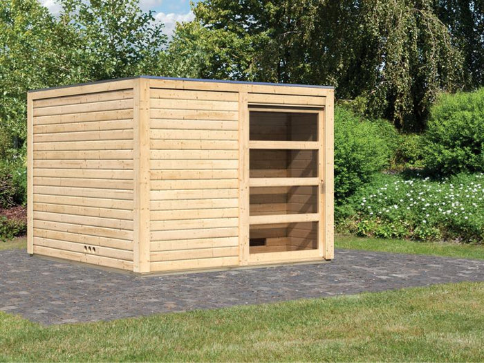 Karibu Saunahaus Cuben 38 mm ohne Ofen