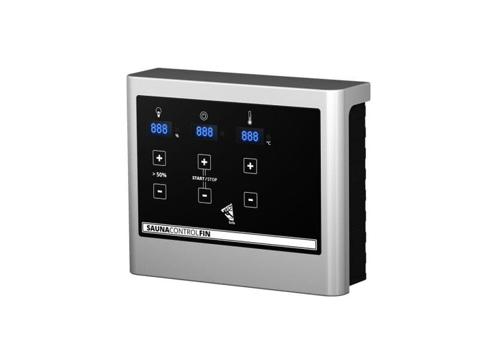 Karibu Saunahaus Cuben terragrau 38 mm inkl. 9-kW-Ofen