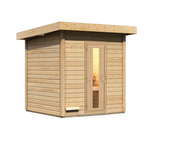 Karibu Saunahaus Hytti 2 38 mm - ohne Ofen - inkl. Energiespartür und Fußboden