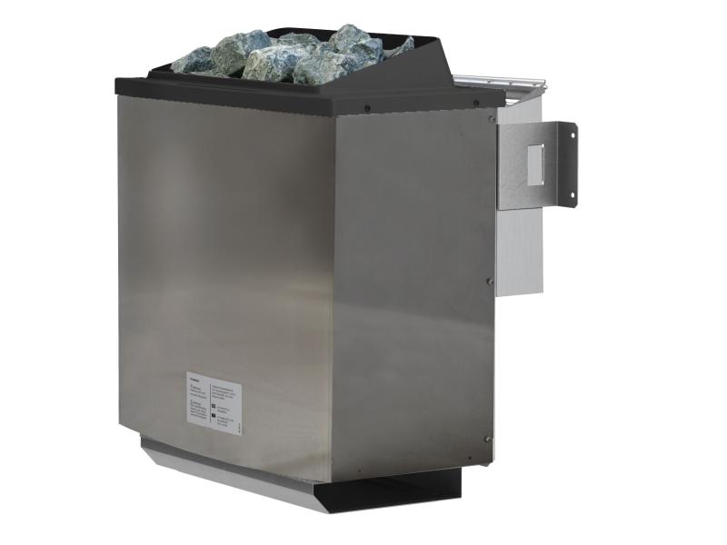 Karibu Saunahaus Hytti 2  38 mm,terragrau - inkl. 9 kW Bioofen ext. Steuerung - mit Energiespartür u