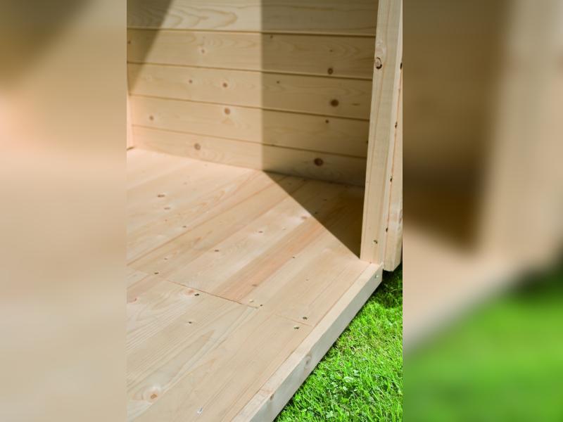 Karibu Saunahaus Hytti 3 38 mm - inkl. 9 kW Ofen integr. Steuerung - inkl. Energiespartür und Fußbo