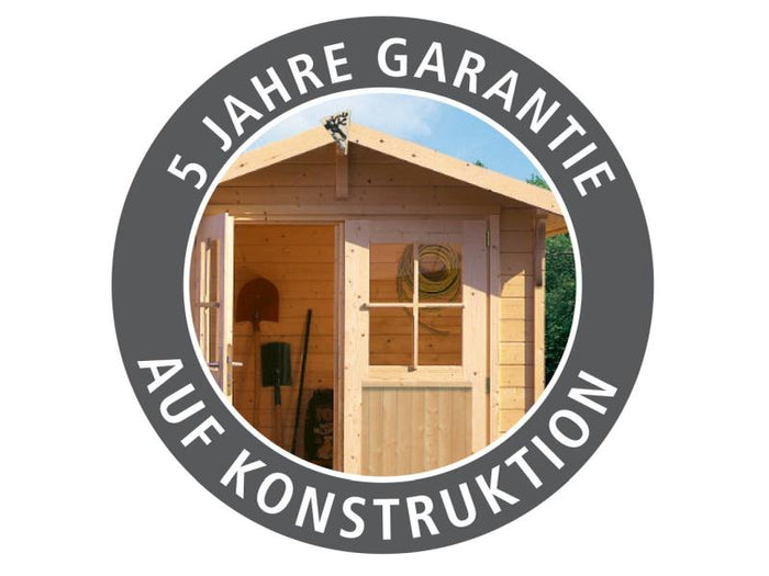 Karibu Saunahaus Mainburg 1 Set A terragrau-9kW Ofen ext. Strg