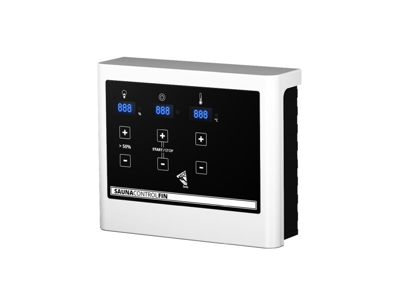 Karibu Saunahaus Mainburg 2 Set A terragrau -9 kW Ofen ext. Steuerung